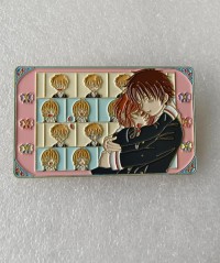 Customizable Anime Highschool Love-Birds Badge 013A