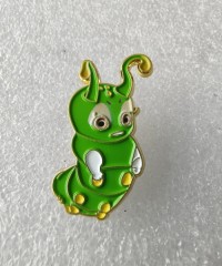 Customizable Cartoon Caterpillar Badge 016A