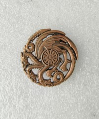 Customizable Three Headed Dragon Badge 008A